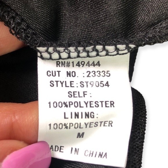 Ember Black Sheer Wrap Front Cap Sleeve Bodysuit - Picture 7 of 7